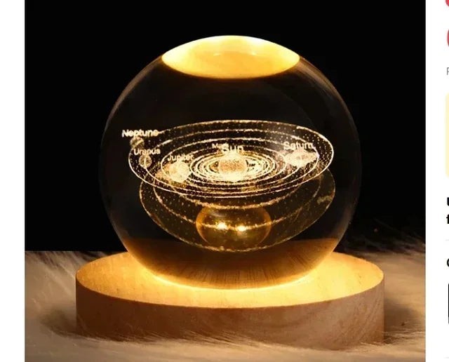 LED Crystal Ball Lamp 3D