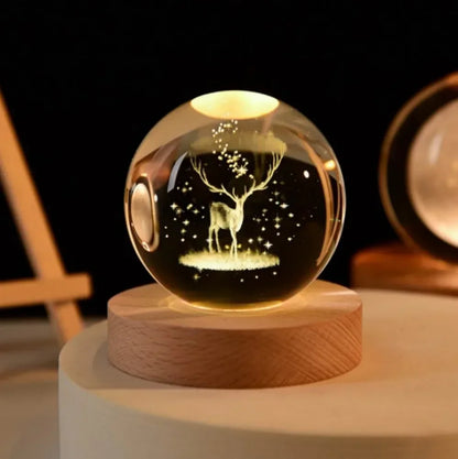 LED Crystal Ball Lamp 3D