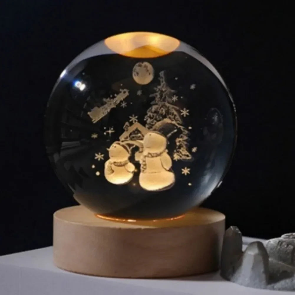 LED Crystal Ball Lamp 3D