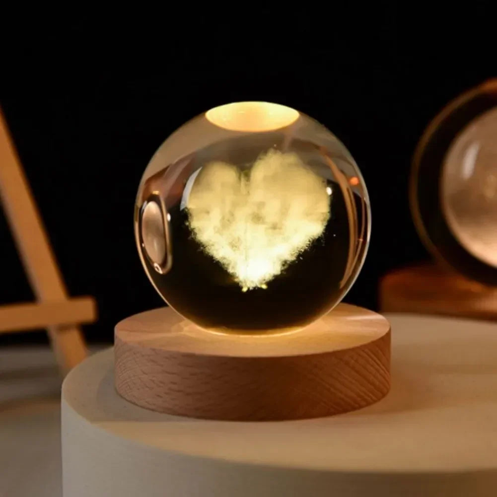 LED Crystal Ball Lamp 3D