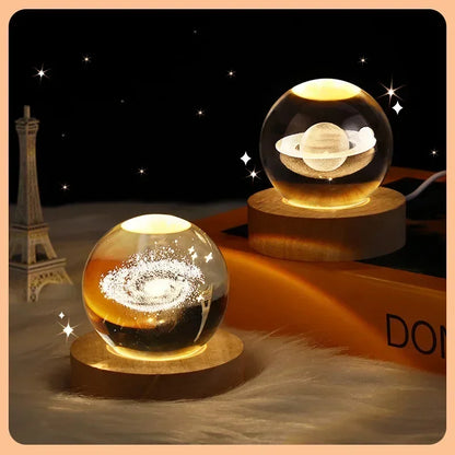 LED Crystal Ball Lamp 3D