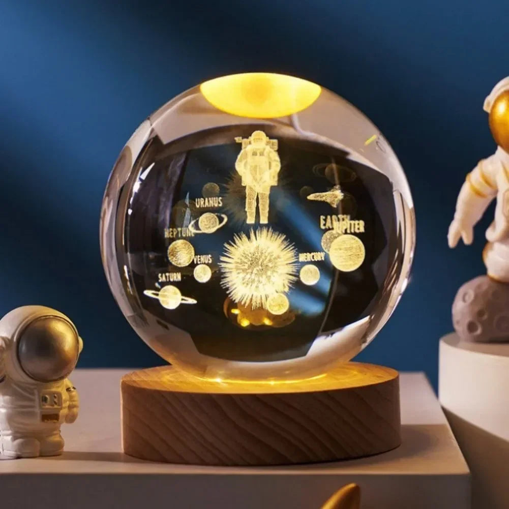 LED Crystal Ball Lamp 3D