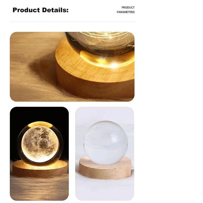 LED Crystal Ball Lamp 3D